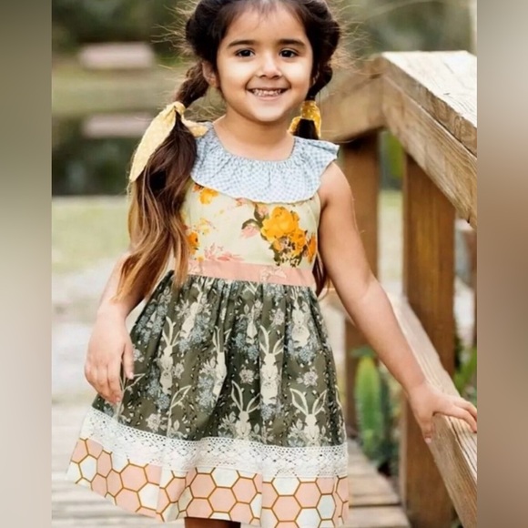 Matilda Jane Other - Matilda Jane Platinum Honey Bunny Dress Size 6